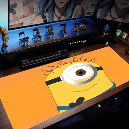 Cute Funny Cartoon M-Minions Custom Skin Desktop Desk Mat Kawaii Gaming Accessories Students Writing Pad for PC Computer Table