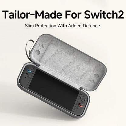 Hagibis Portable Carrying Case for Switch 2 Traveling Bag Hard Shell NS Accessories Protective Cover with 10 Games Cartridges
