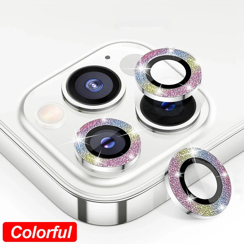 Camera Lens Protector For iPhone 16 Pro Max 16Plus 16Pro 14 15 Pro Max Diamond Metal Protective Glass For iPhone 14 15 Plus Lens - ST Superstore