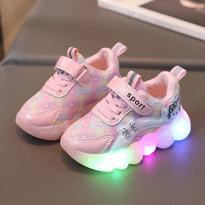 2025 NEW  Design Casual Shoes for Baby Girl Children Led Light Sneakers Kids Anti-slip Shoes Toddler Walking Shoes - ST Superstore