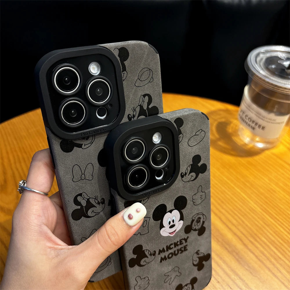 Cartoon Shockproof Lens Protection Full Case For iPhone 16 15 14 13 12 11 Pro Max Cute Soft Matte Silicone Cover