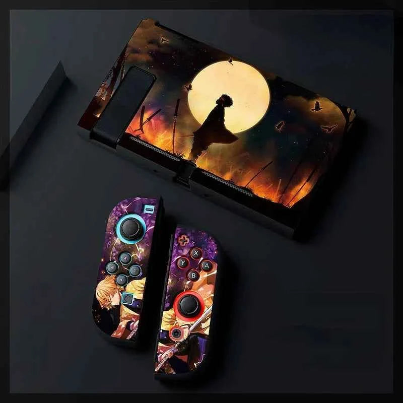 Anime Demon Slayer Switch Soft Shell Protective Sleeve Tanjirou Nezuko Shinobu Zenitsu Kimetsu Kyoujurou No Yaiba Birthday Gifts