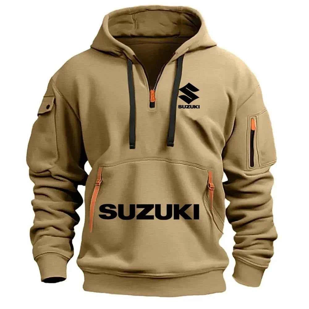 Suzuki's new men's hoodie, casual outdoor sports hoodie and a warm motorcycle sweatshirt for autumn and winter