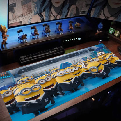 Cute Funny Cartoon M-Minions Custom Skin Desktop Desk Mat Kawaii Gaming Accessories Students Writing Pad for PC Computer Table