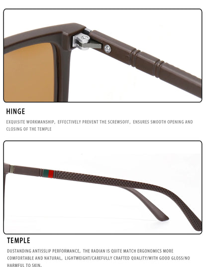 Luxury Square Vintage Polarized Cycling Sunglasses Men Women Fashion Travel Driving Fishing Sun Glasses Male Eyewear UV400