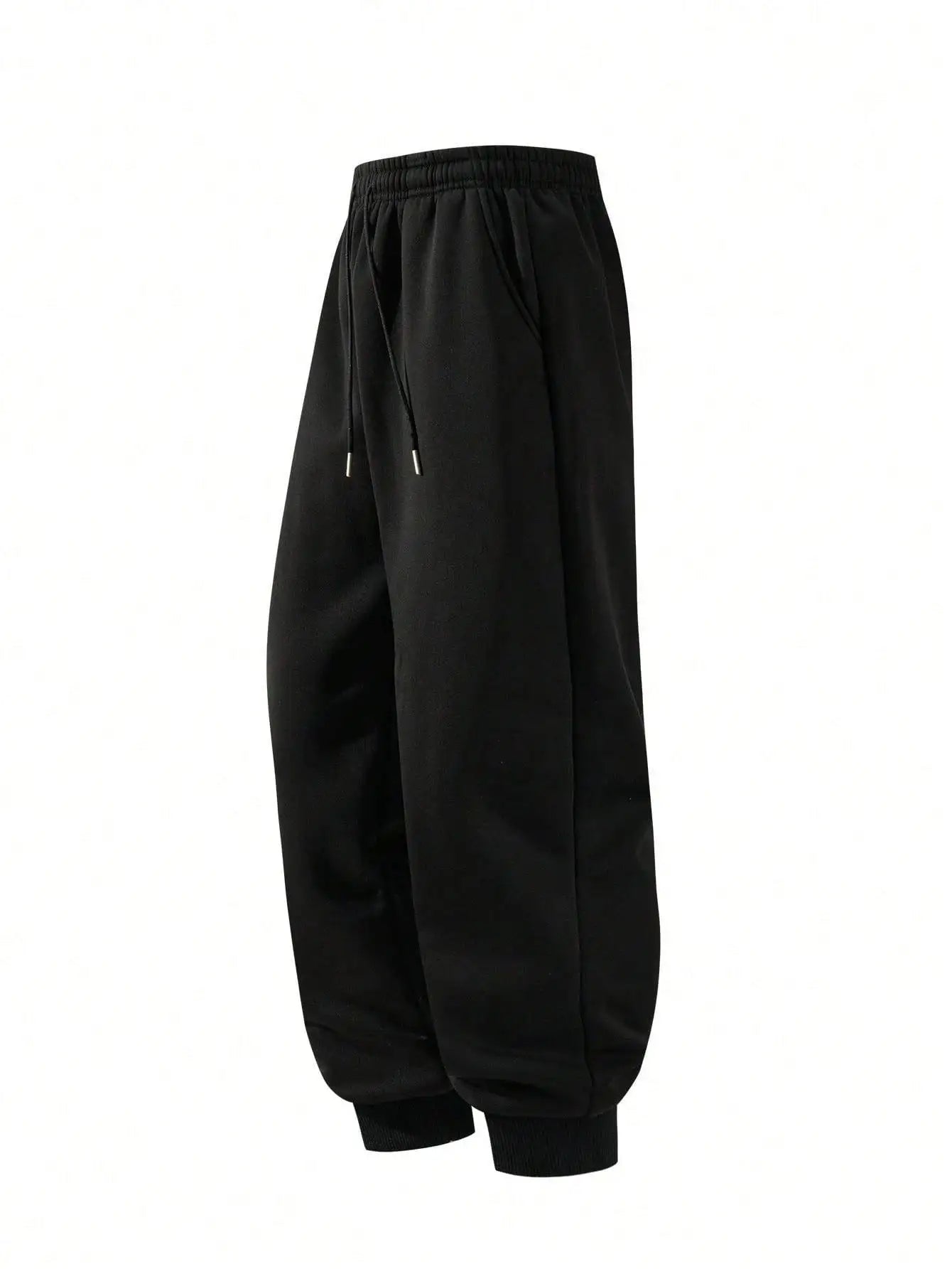 2026 New Street Fashion Mens Cotton High Waist Trousers Wide Leg Design Loose Hem Breathable Pants Goku Print