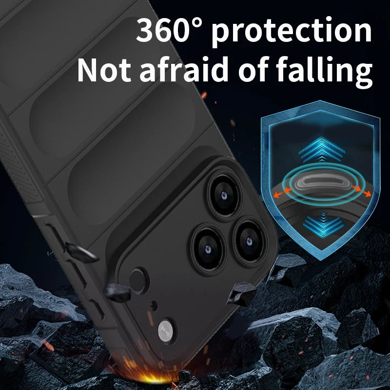 Shockproof Liquid Silicone Protective Phone Case for iPhone 11–17 Series (Air, Pro, Max, Plus)