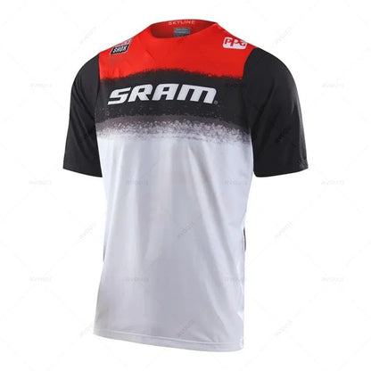 New Sram Downhill Jersey Man MTB Wear Summer Maillot Ciclismo Hombre DH MTB MX Motocross Jersey Off Road Mountain Enduro T-Shirt