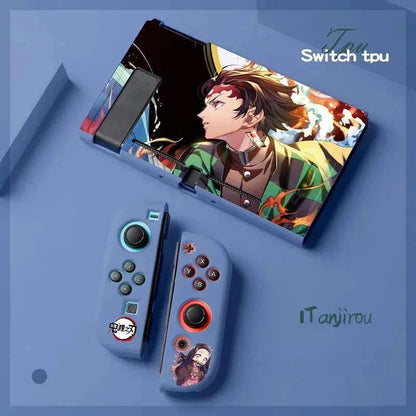 Anime Demon Slayer Switch Soft Shell Protective Sleeve Tanjirou Nezuko Shinobu Zenitsu Kimetsu Kyoujurou No Yaiba Birthday Gifts