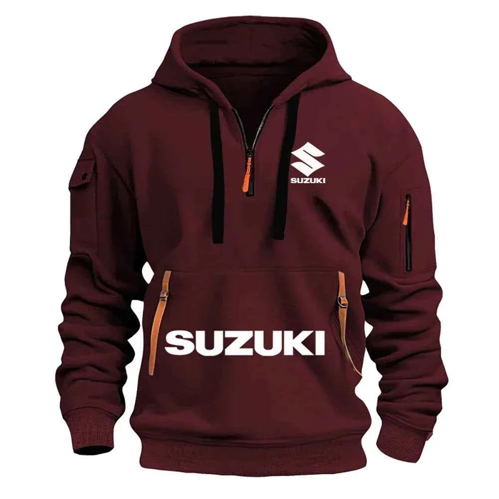 Suzuki's new men's hoodie, casual outdoor sports hoodie and a warm motorcycle sweatshirt for autumn and winter