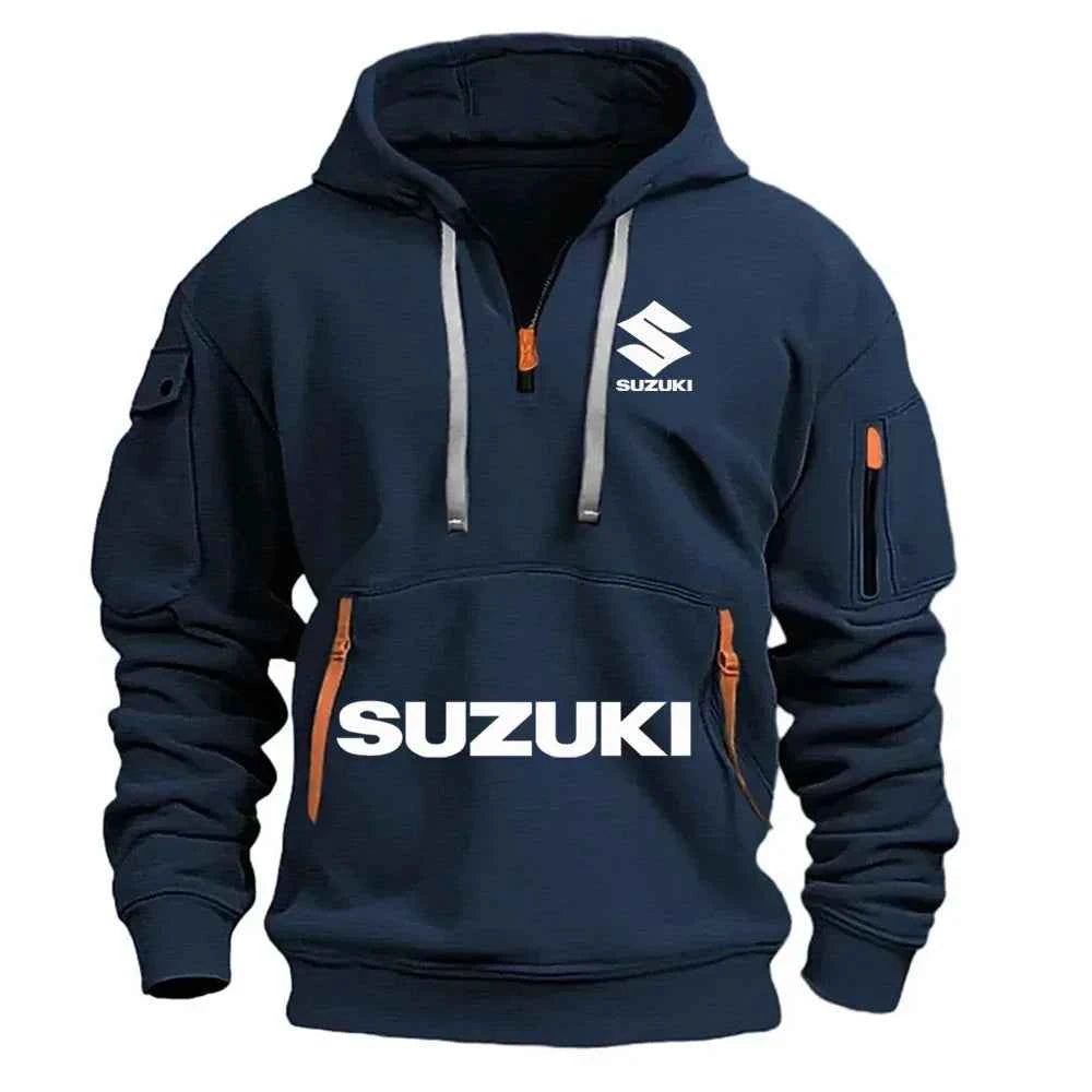 Suzuki's new men's hoodie, casual outdoor sports hoodie and a warm motorcycle sweatshirt for autumn and winter
