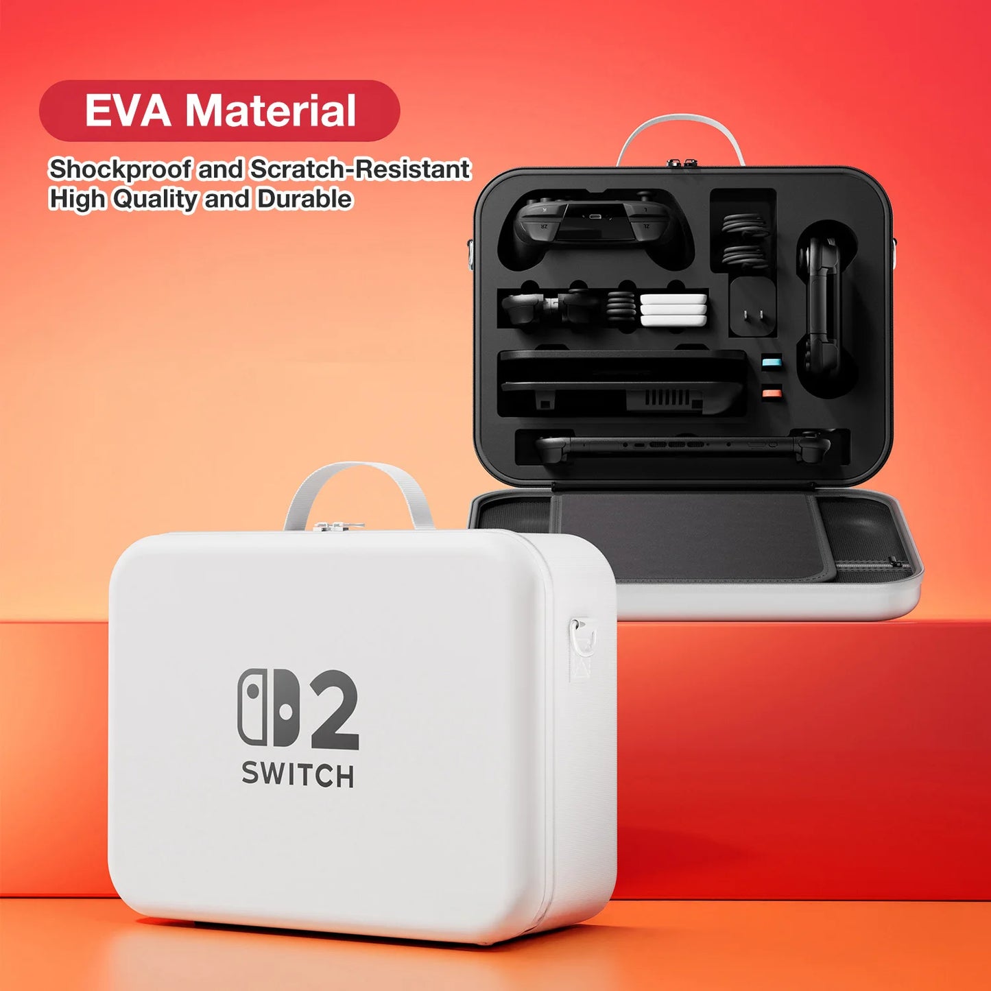 Large capacity Storage Bag For switch2 Fully Set Hand Storage Bag Switch EVA Carry Case Protective Shell for Switch2 Accessories