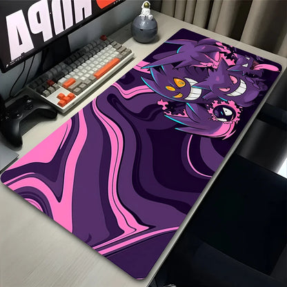 Colorful Gaming Keyboard Rug Laptop Japan Cool Anime Mouse Pad XXL Black P-pokemon Desk Mat PC G-gengar Gamer Cabinet Mousepad - ST Superstore