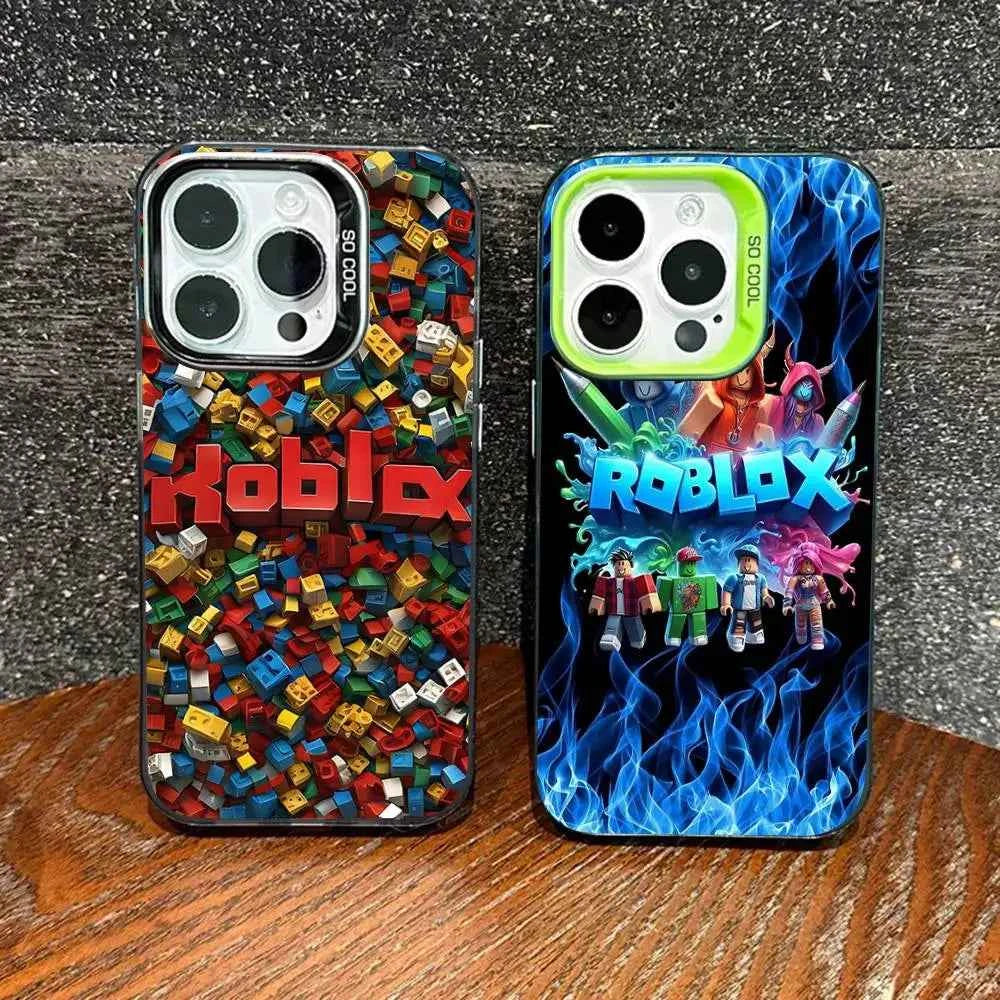 Hot Game-R-Robloxs Phone Case For IPhone 17 16 15 14 13 12 11 Pro Max Plus Color Silver Cover