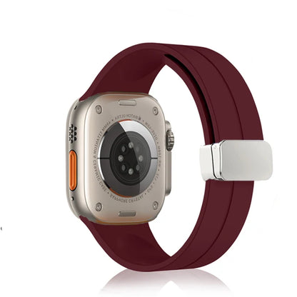 Magnetic Strap For Apple watch ultra 2 band 49mm Silicone Bracelet iWatch Series 9 7 8 6 5 4 3 se 44mm 45mm 40mm 41mm 42mm 38mm