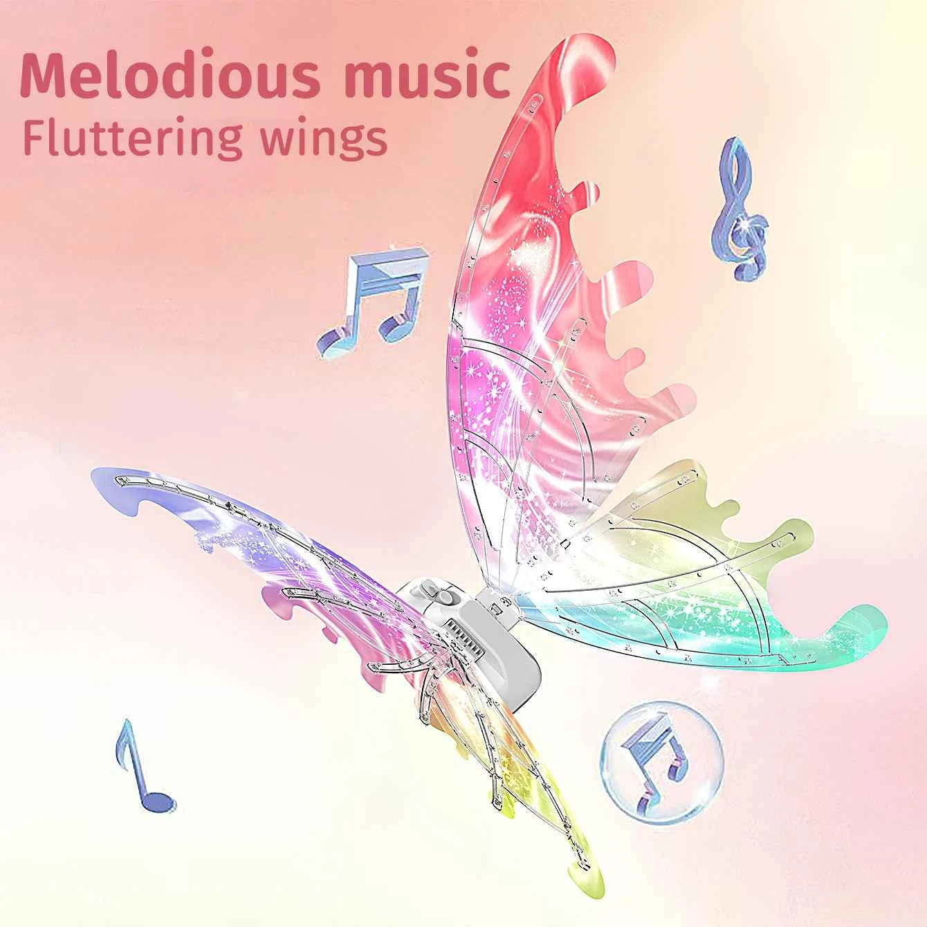 Luminous butterfly electric wings music fairy wings angel props gift