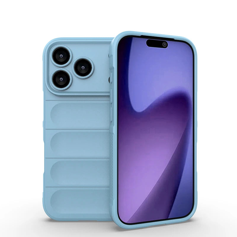 Shockproof Liquid Silicone Protective Phone Case for iPhone 11–17 Series (Air, Pro, Max, Plus)