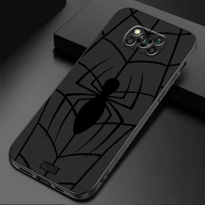 Black Soft Phone Case for Xiaomi Poco X4 GT M5 X3 NFC F1 F5 X4 Pro 5G C50 C51 C40 M4 Pro 5G M3 Marvel Spider Man Cover Capa