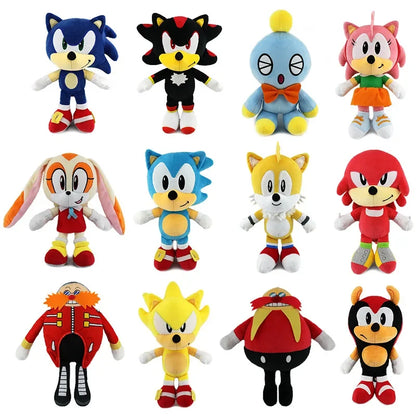 New Super Hedgehog Cream The Rabbit Shadow Dr. Eggman Tails Amy Rose Game Accessories Kawaii Plush Toy Pendant Girl Gift