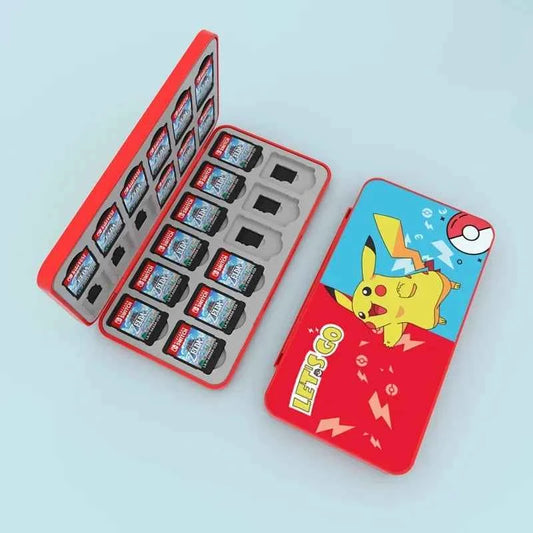2026 Pokemon Pikachu Ns Switch Oled Game Card Storage Box Protective 24 in 1 Game Cards Holder Case for Nintendo Switch Lite New