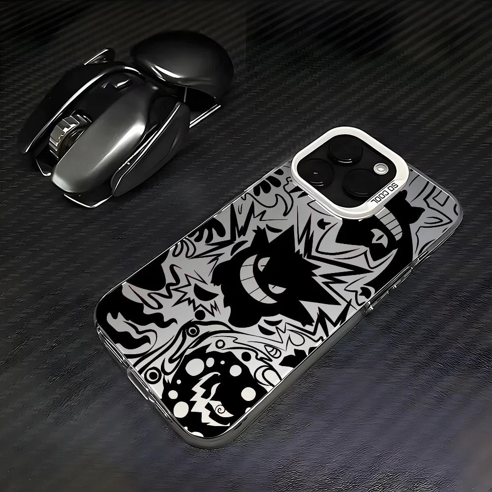 Anime Gengar Cartoon Phone Case For iPhone 16 15 14 13 12 11 Pro Max White Ultra-thin Soft Candy Abrazine Funda