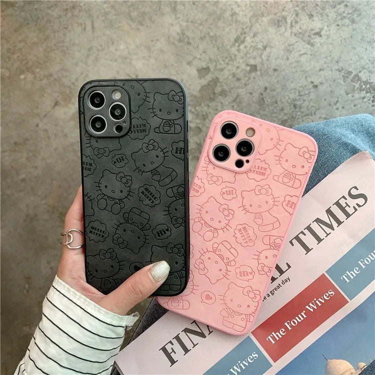 Anime Pink girls cartoon Phone Case For iPhone 16 15 14 13 12 11 Pro Max Xr Mini 16 Plus Case Cute Soft Cover