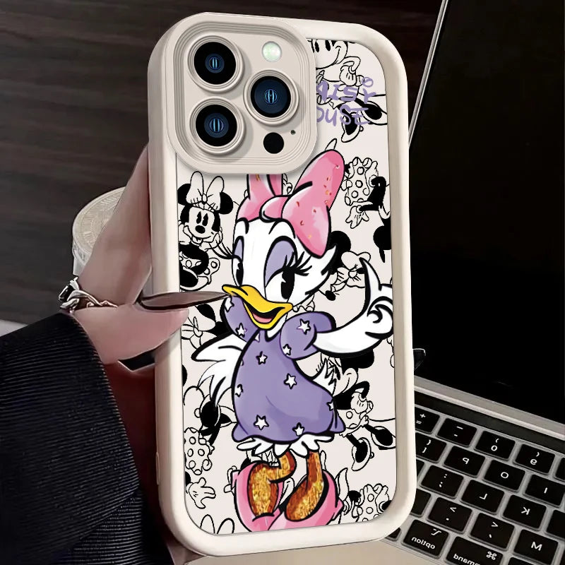 Cartoon Case for iPhone 15 14 13 12 Mini 11 Pro Max XS X XR 8 7 6S 6 Plus SE 2020 Liquid Silicone Shockproof Cover