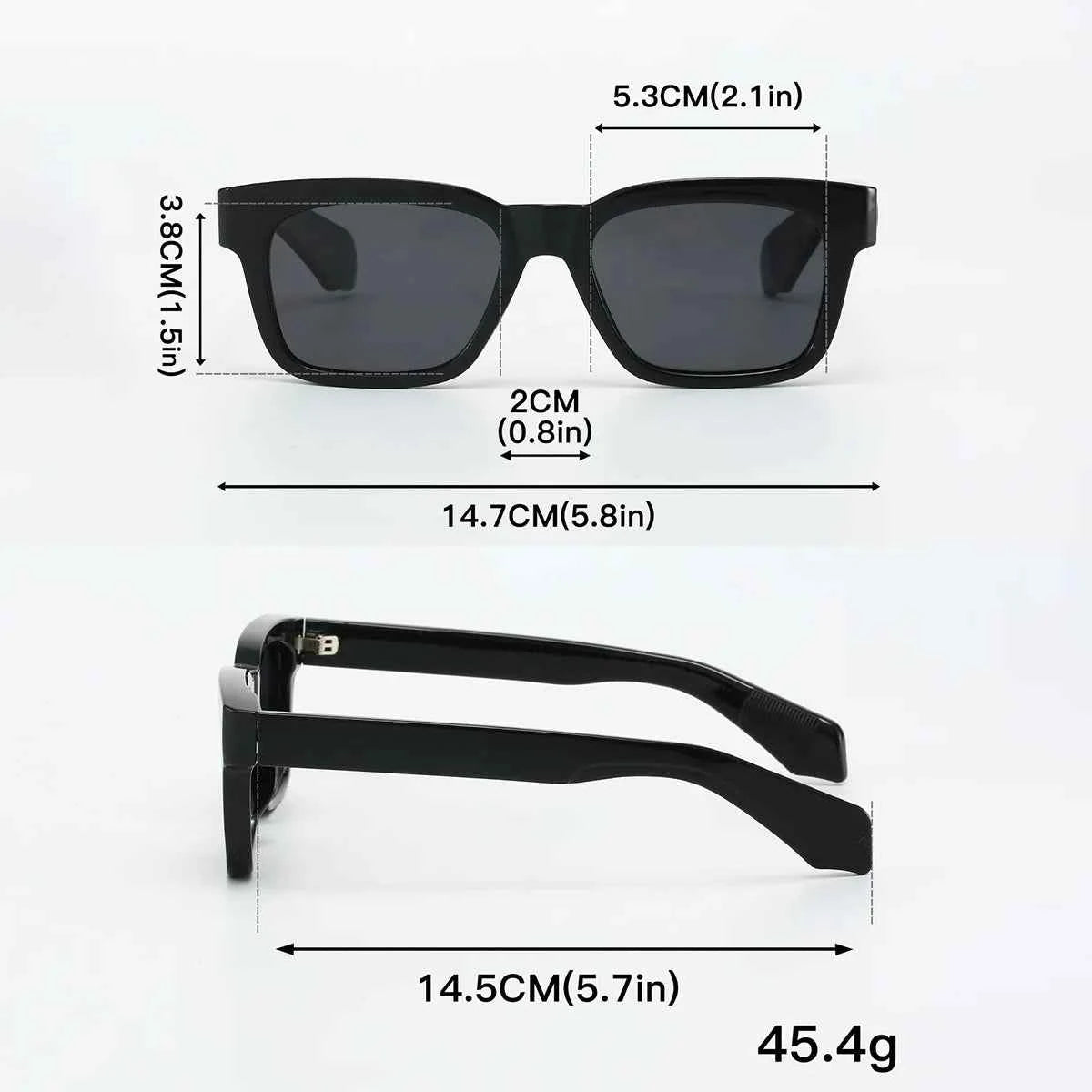 New Retro Thick Frame Square Sunglasses Men Women Popular Brand CP-inner Pin Insert Sun Glasses Polarized Lens Glasses