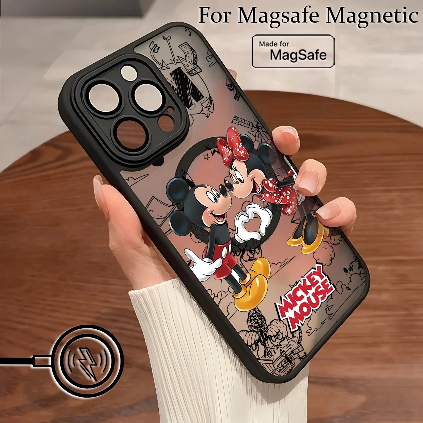 Cute Cartoon Phone Case for iPhone 16 15 14 13 12 11 Pro Max Mini XR XS X 7 8 6 6s Plus Matte Magnetic Back Cover