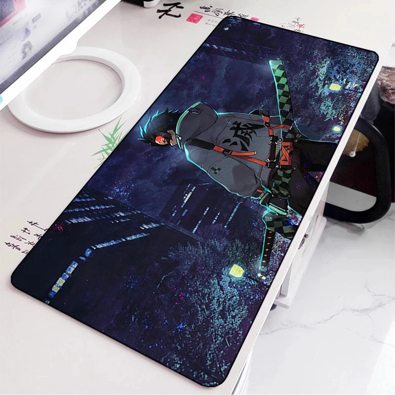 Demon Slayer Gaming Mouse Pad Rubber Mat Deskmat Keyboard Pads Cartoon Cute Mousepad Kawaii Pc Accessories Anime Mouse Mats Xxl