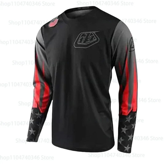 Men's Motorcycle Sportswear Printed BMX Bicycle Shirt DH Downhill Endurance T-shirt Mountain Bike Outdoor Sportswear Top