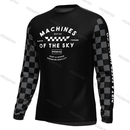 ROWKY Motorcycles Racing T-shirt Mtb Jersey Downhill Camiseta De Motocross Enduro Maillot Hombre Cycling Jersey Men Bike Shirts