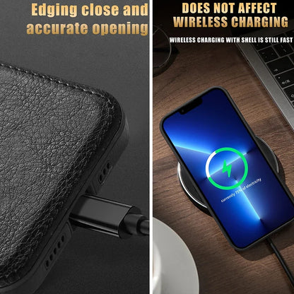 Soft Leather Case for iPhone 15 14 13 12 11 16 Pro Max XR XS Max 7 8 Plus Ultra Thin Lens Protection iphone16 16Pro Cover Coque - ST Superstore