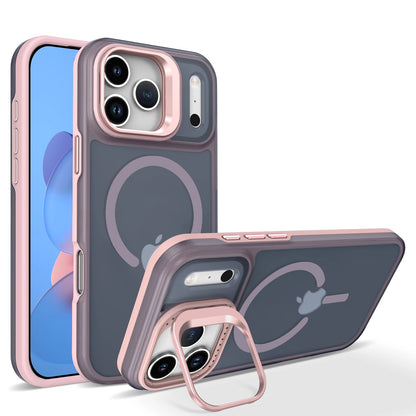 Luxury Matte Clear With Holder Shockproof Magnetic Magsafe Phone Case for IPhone 17 16 15 14 Plus 13 12 Pro Max 17Air 16e Cover