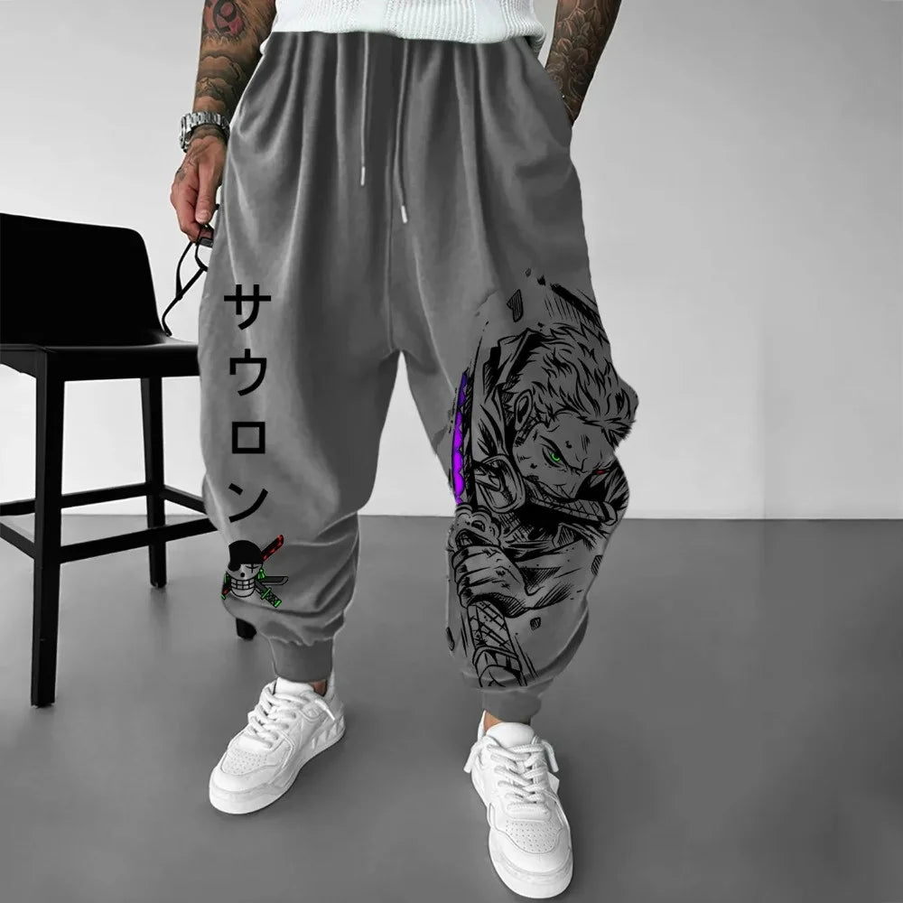New 3D printed mesh breathable fashionable adult and children's street casual pants