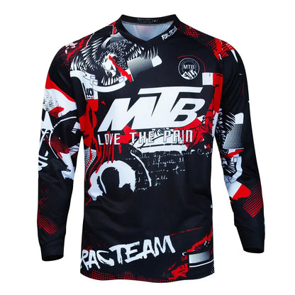 New Downhill Men Mountain Bike Jersey Racing T-Shirt Bicycle Cycling Long Sleeve Sports Shirt Motorsport Motorcycle Motocross