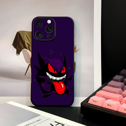 Miniso Pokemon Gengar Phone Case For 11 12 13 14 15 16Pro Max mini Plus strong magnetic attraction