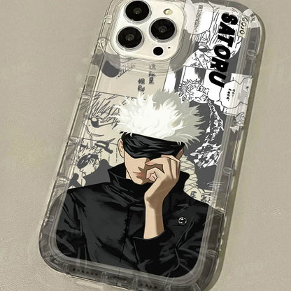 Silicone Protective Phone Case for iPhone 15 14 13 12 11 Pro Max XR XS X 8 7 6 6S Plus SE 2020 Jujutsu Kaisen Gojo Satoru Cover - ST Superstore