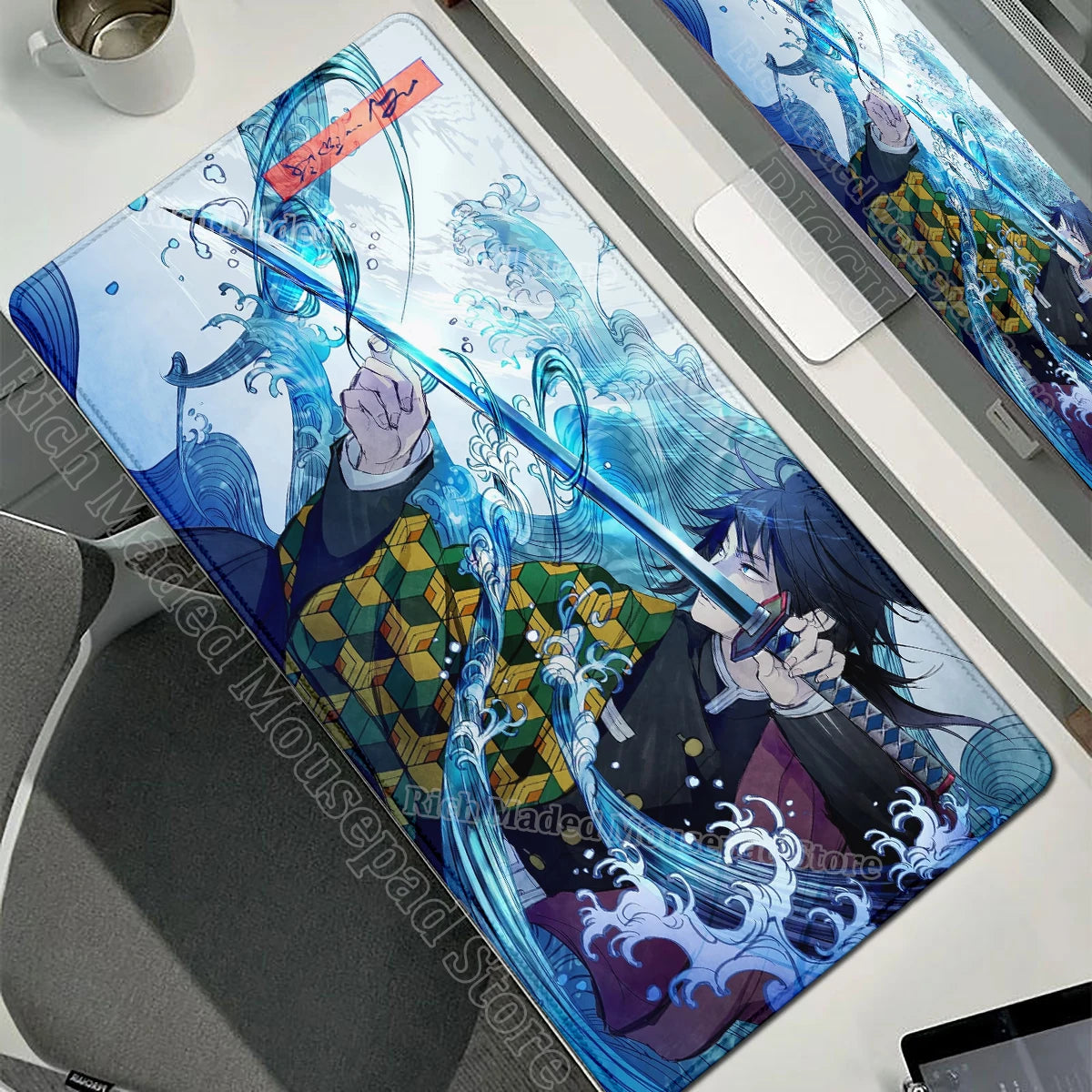 Anime Large Mouse Pad Demon Slayer Mousepad PC XXL Table Mat Office Accessories Laptop Extended Deskmat Rubber Lockedge Mousemat