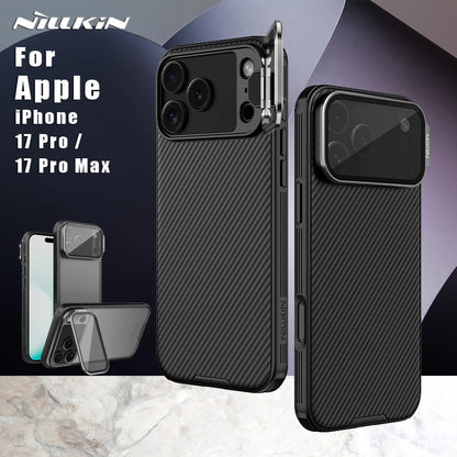 Nillkin for iPhone 17 Pro Max / 17 Pro Case CamShield Prop Camera Cover Transparent Stand Protection Back Cover Phone Case