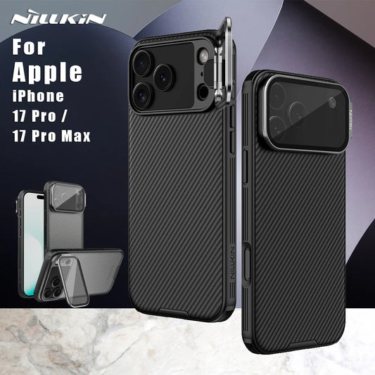 Nillkin for iPhone 17 Pro Max / 17 Pro Case CamShield Prop Camera Cover Transparent Stand Protection Back Cover Phone Case