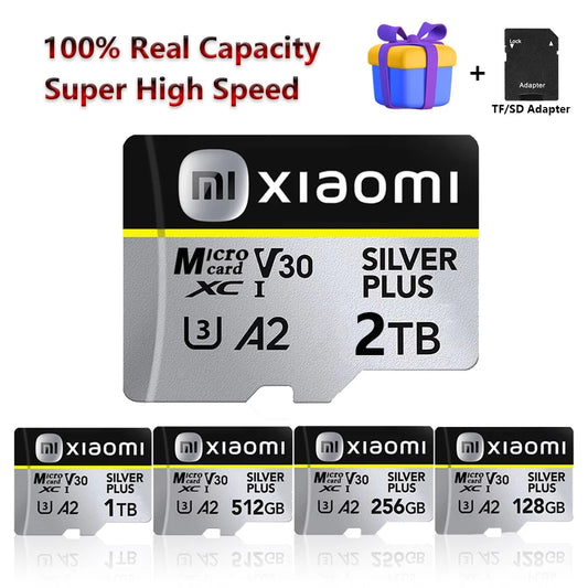 Xiaomi 2TB Memory Card SD 1TB 512GB Micro TF SD Card 128GB 256GB U3 Class 10 Full HD TF Memory Flash Card For CellPhone Computer