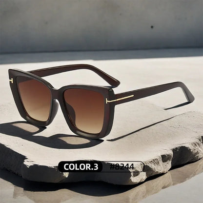 Brand Designer Cat Eye Sunglasses W omen Vintage 2025 High Quality Sun Glasses Fashion Big Frame Cool Sexy Female Oculos