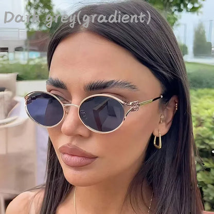 Fashion Small Sunglasses Brand Designer Metal Woman Outdoor Travel Holidays Eyeglasses UV Protection Man Shades Sale