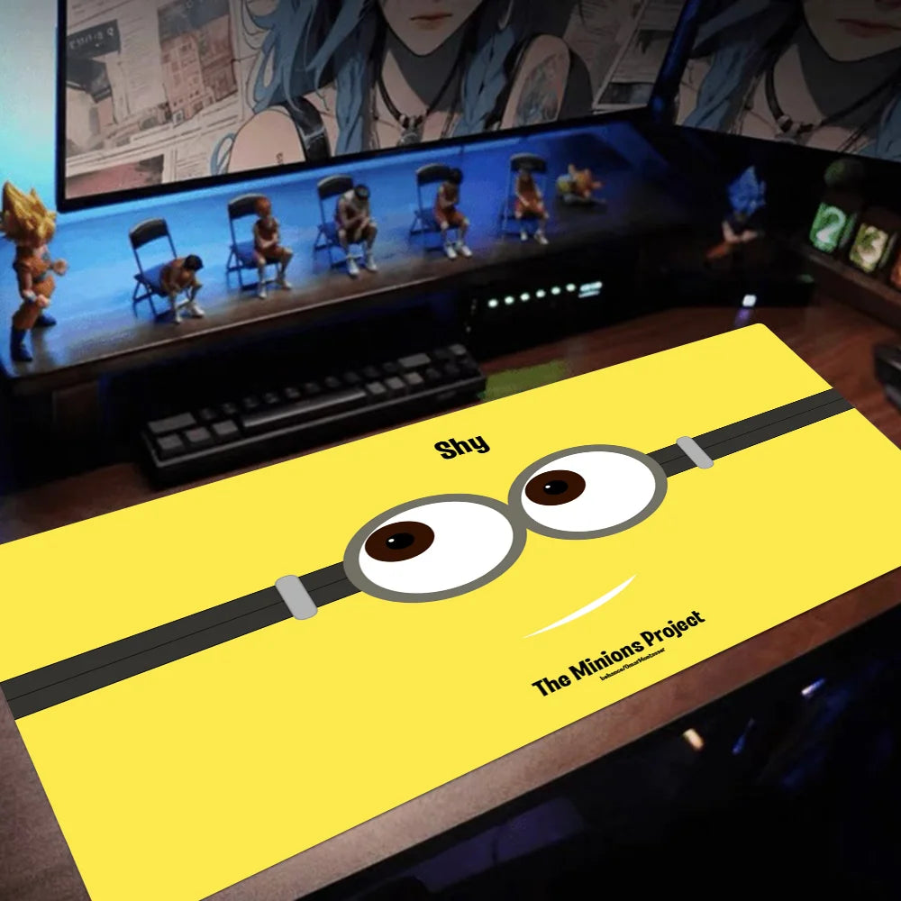 Cute Funny Cartoon M-Minions Custom Skin Desktop Desk Mat Kawaii Gaming Accessories Students Writing Pad for PC Computer Table