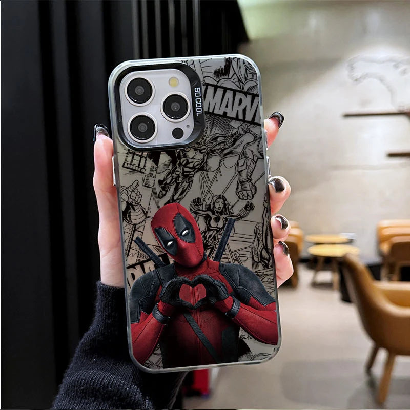 Case for iPhone 16 15 14 13 12 11 Pro Max XS X XR 8 7 Plus SE 2020 Plating Matte Hard Shockproof Printing Phone