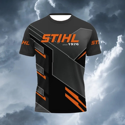 MOTO-New Men's Quick-drying T-shirt  Printed Comfortable Sports and Leisure Breathable Sweat-absorbing Racing Short-sleeved Top