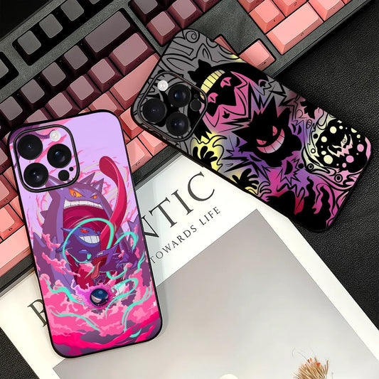 Miniso Pokemon Gengar Phone Case For 11 12 13 14 15 16Pro Max mini Plus strong magnetic attraction