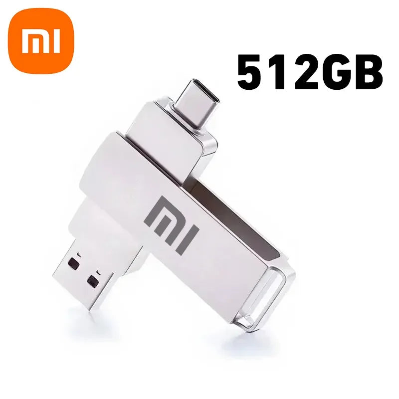 Xiaomi 16TB 3.0 USB Flash Drive Metal High-Speed Pen Drive 2TB 512GB Waterproof Type-C Usb PenDrive For Computer Storage Devices