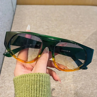 SHAUNA Retro Pilot Men Sunglasses Shades UV400 Fashion Gradient Women Double Color Punk Sun Glasses - ST Superstore